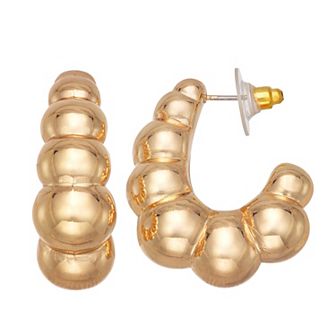 Emberly Puffy Bubble Hoop Earrings