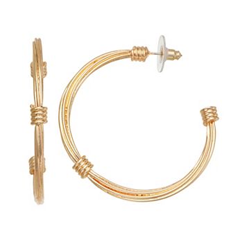 Emberly Texture Hoop Earrings