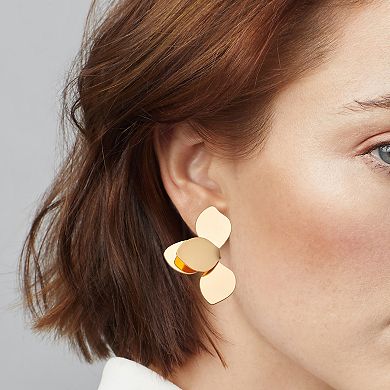 Emberly Half Flower Stud Earrings