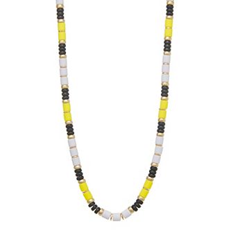 Emberly Beaded Color Block Necklace
