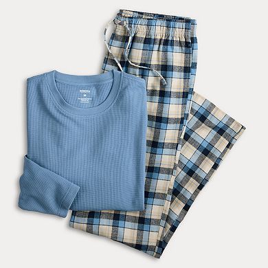Men's Sonoma Goods For Life® Flannel Long Sleeve Pajama Top & Pajama Pants Set