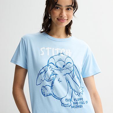 Disney's Lilo & Stitch Cute Fluffy And Full Of Mischief Juniors' Graphic Tee