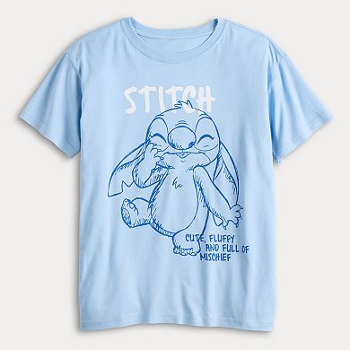 Disney's Lilo & Stitch Cute Fluffy And Full Of Mischief Juniors' Graphic Tee