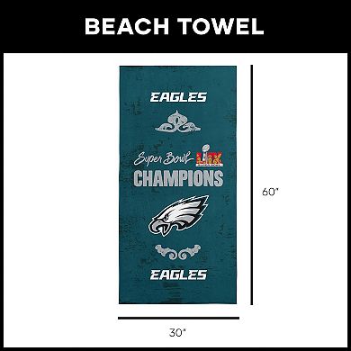 Philadelphia Eagles 2025 Super Bowl LIX Gumbo Beach Towel
