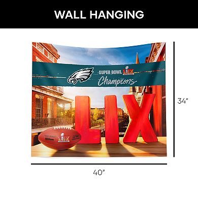 Philadelphia Eagles 2025 Super Bowl LIX Balcony Wall Hanging