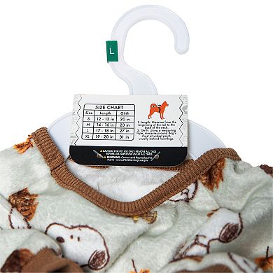 Woof Peanuts Snoopy Leaf Acorn Pet Pajamas