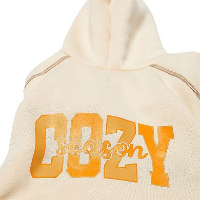 Woof Beige Cozy Season Pet Hoodie