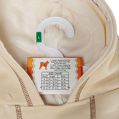 Woof Beige Cozy Season Pet Hoodie