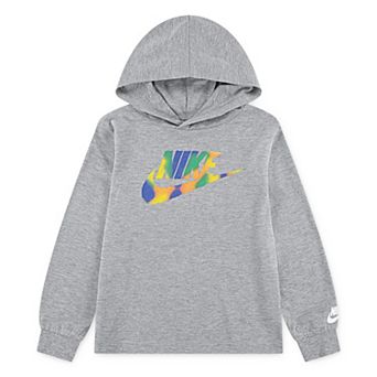 Boys 4-7 Nike Club Revealed Long Sleeve Hooded Tee