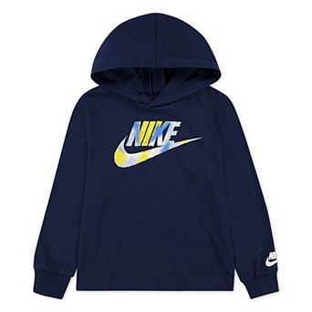 Boys 4-7 Nike Club Revealed Long Sleeve Hooded Tee