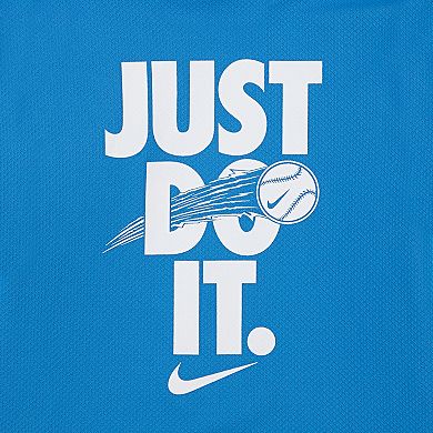 Boys 4-7 Nike Baseball "Just Do It." Hooded Long Sleeve Dri-FIT T-shirt