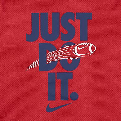 Boys 4-7 Nike "Just Do It." Football Lightweight Dri-FIT Hooded Long Sleeve T-shirt
