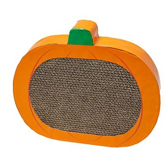 Meow Pumpkin Cardboard Scratcher