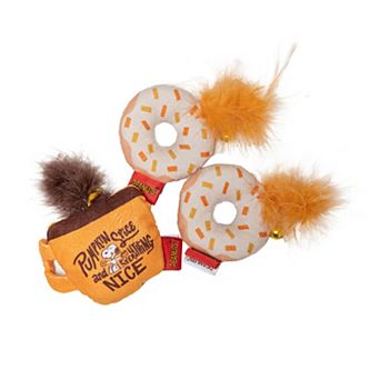 Meow Snoopy Pumpkin Spice Donuts Cat Plush