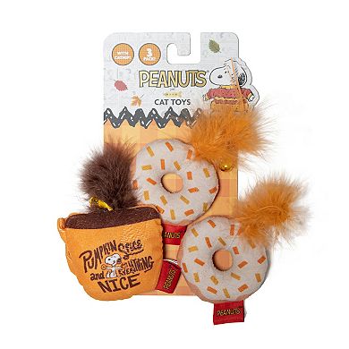 Meow Snoopy Pumpkin Spice Donuts Cat Plush