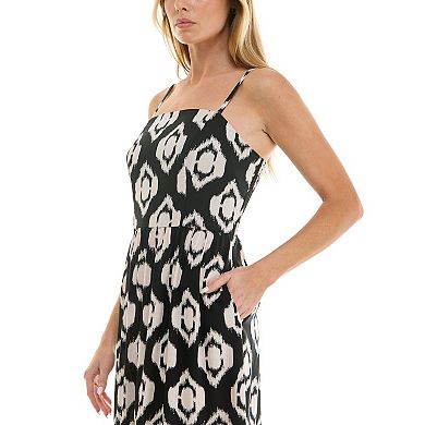 Juniors' Lily Rose Square Neck Tiered Maxi Dress