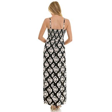 Juniors' Lily Rose Square Neck Tiered Maxi Dress