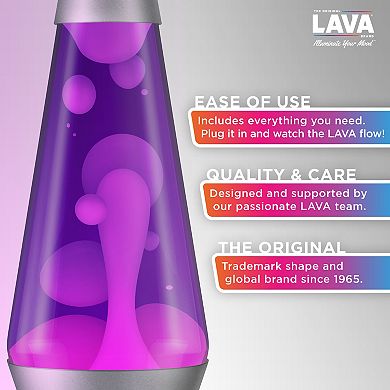 LAVA® 14.5-Inch Lilac Incandescent Lava Lamp Table Decor