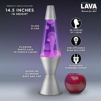 LAVA® 14.5-Inch Lilac Incandescent Lava Lamp Table Decor