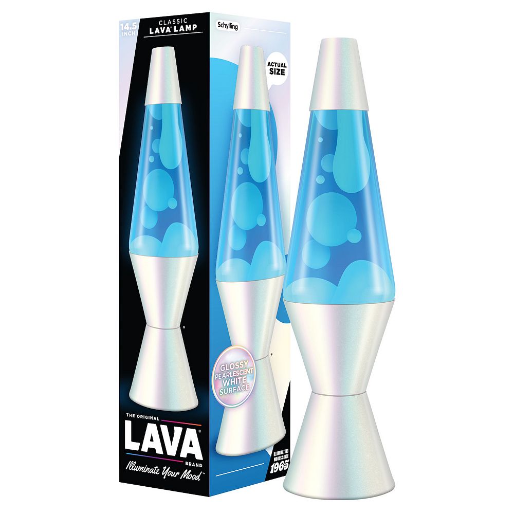 LAVA® 14.5-Inch Pearlescent Chill Incandescent Lava Lamp Table Decor