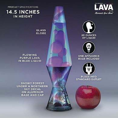 LAVA® 14.5-Inch Northern Night Sky Incandescent Lava Lamp Table Decor