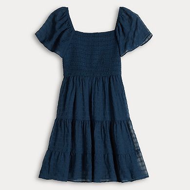 Juniors' Rewind Flutter Sleeve Mini Dress