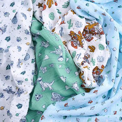 Disney's Toy Story 4-Pack Muslin Swaddles by aden + anais essentials