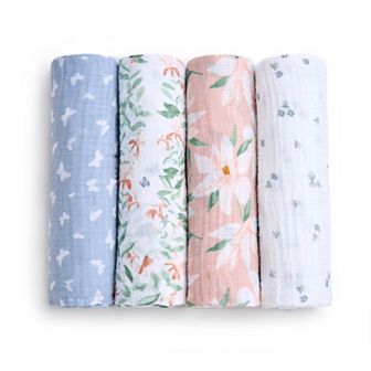 aden + anais essentials 4-Pack Giraffe Safari Muslin Swaddles
