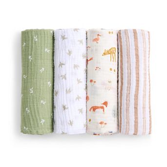 aden + anais essentials 4-Pack Giraffe Safari Muslin Swaddles