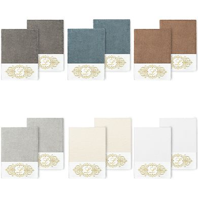 Linum Home Textiles Turkish Cotton Monica 2-pc. Embellished Bath Towel Set