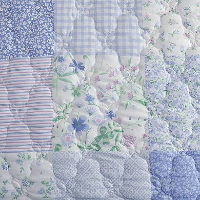 Laura Ashley Kids Purple Patchwork Quilt Set