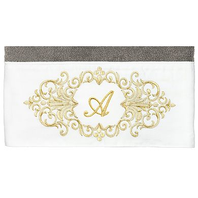 Linum Home Textiles Turkish Cotton Monica 2-pc. Taupe Monogram Embellished Bath Towel Set