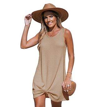 Women's Cupshe Sleeveless Twist Swim Cover-Up Dress