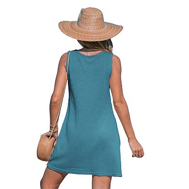 Women's Cupshe Sleeveless Twist Hem Swim Cover-Up Dress