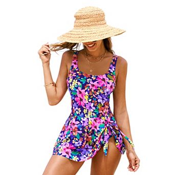 Women's Cupshe Wide Straps Tie Knot Swim Dress