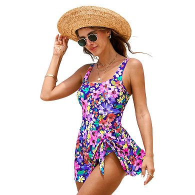 Women's Cupshe Wide Straps Tie Knot Swim Dress