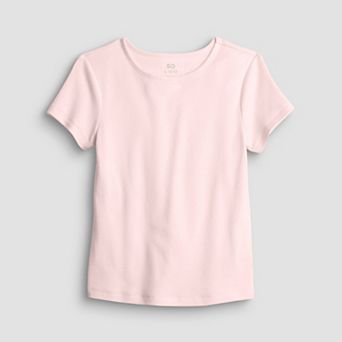 Girls 6-20 SO® Short Sleeve Fitted T-Shirt in Regular & Plus Size