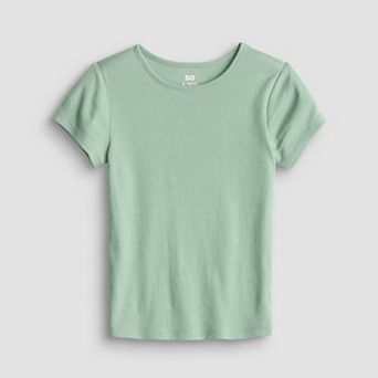 Girls 6-20 SO® Short Sleeve Fitted T-Shirt in Regular & Plus Size
