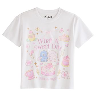 Girls 4-12 Stitch and Angel Graphic Tee
