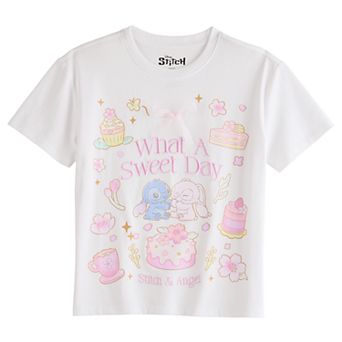 Girls 4-12 Stitch and Angel Graphic Tee