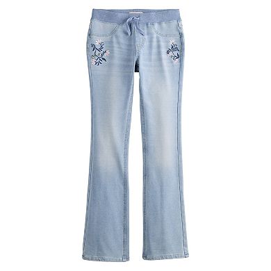 Girls' 4 SO® Ribbed Waist Bootcut Jeans