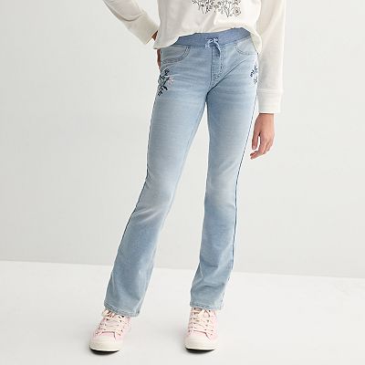 Girls 6-20 SO® Ribbed Waist Bootcut Jeans In Regular Plus Size