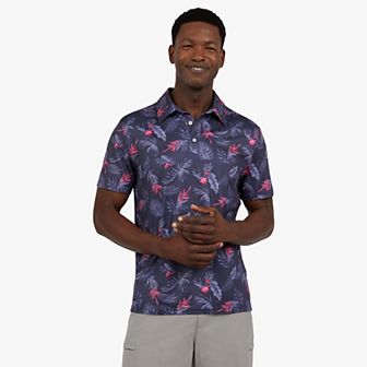 Men's Chaps Short Sleeve Printed Performance Polo