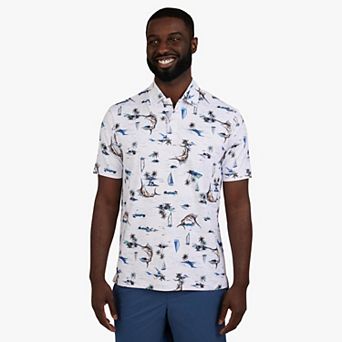 Men's Chaps Short Sleeve Printed Performance Polo