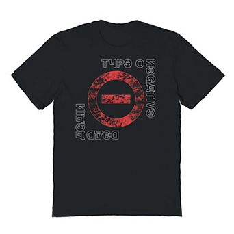 Men's Red Logo Dead Again Type O Negative Graphic Tee