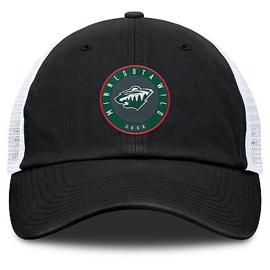 Men's Fanatics Black/Gray Minnesota Wild Averie Trucker Adjustable Hat