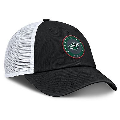 Men's Fanatics Black/Gray Minnesota Wild Averie Trucker Adjustable Hat