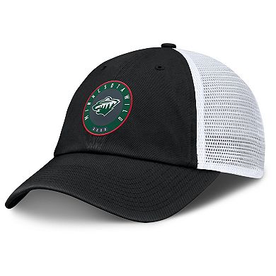 Men's Fanatics Black/Gray Minnesota Wild Averie Trucker Adjustable Hat