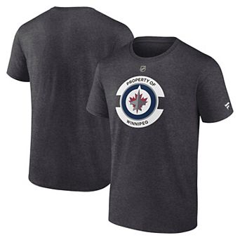 Men's Fanatics Heather Charcoal Winnipeg Jets Authentic Pro Core Secondary T-Shirt