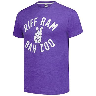 Unisex Charlie Hustle Purple TCU Horned Frogs Riff Ram Bah Zoo Tri-Blend T-Shirt